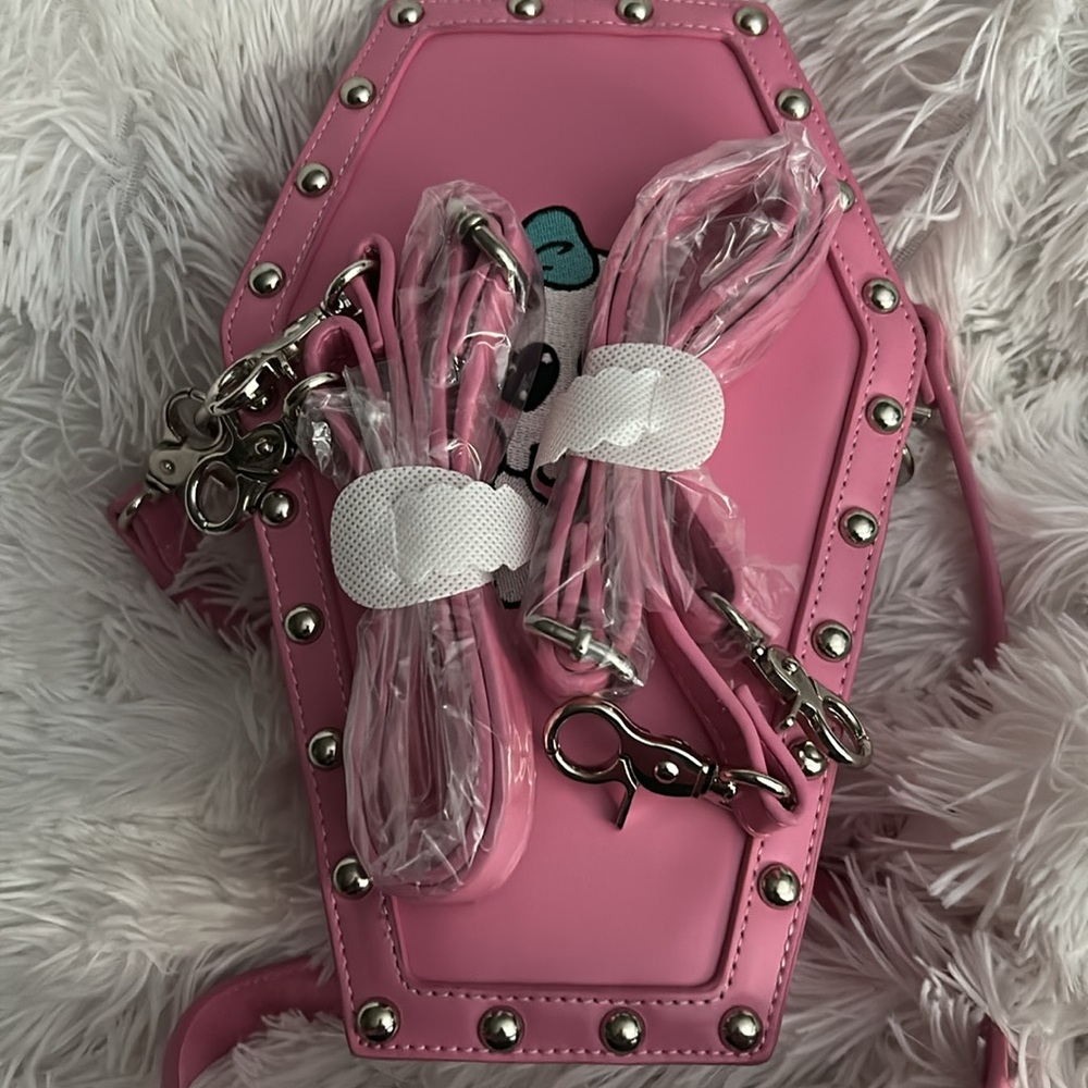 Dolls Kill Pink Adjustable Backpack - Picture 7 of 10